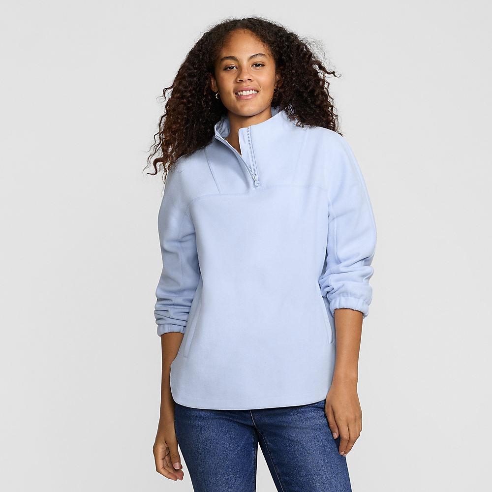 Soft Fleece Pullover in Petite-Größe, Damen, size: petite, Blau, Polyester, by Lands' End