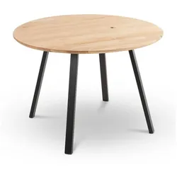 Esstisch Macon Ø 110 cm Holz Braun Eiche