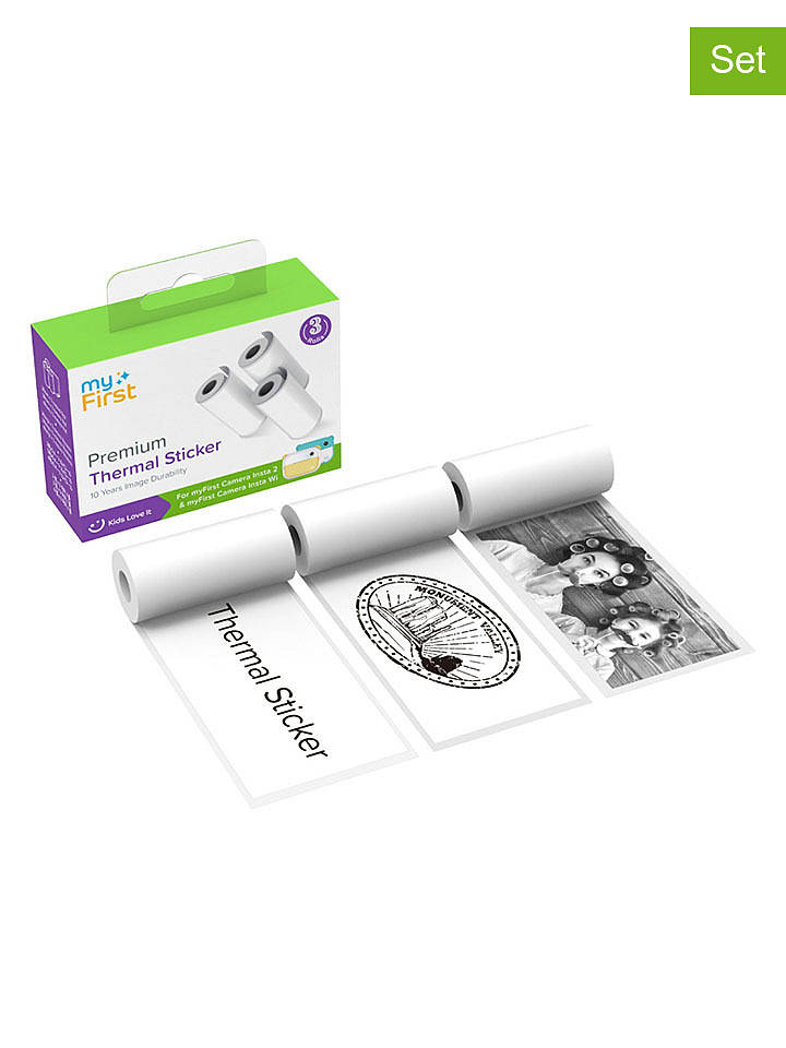 myFirst 3er-Set: Aufkleber-Rollen in Weiß - (L)360 x (B)5,7 cm - onesize