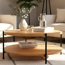 CLP Couchtisch Edduma 80 cm   Farbe: natur, Größe: Ø 80 cm