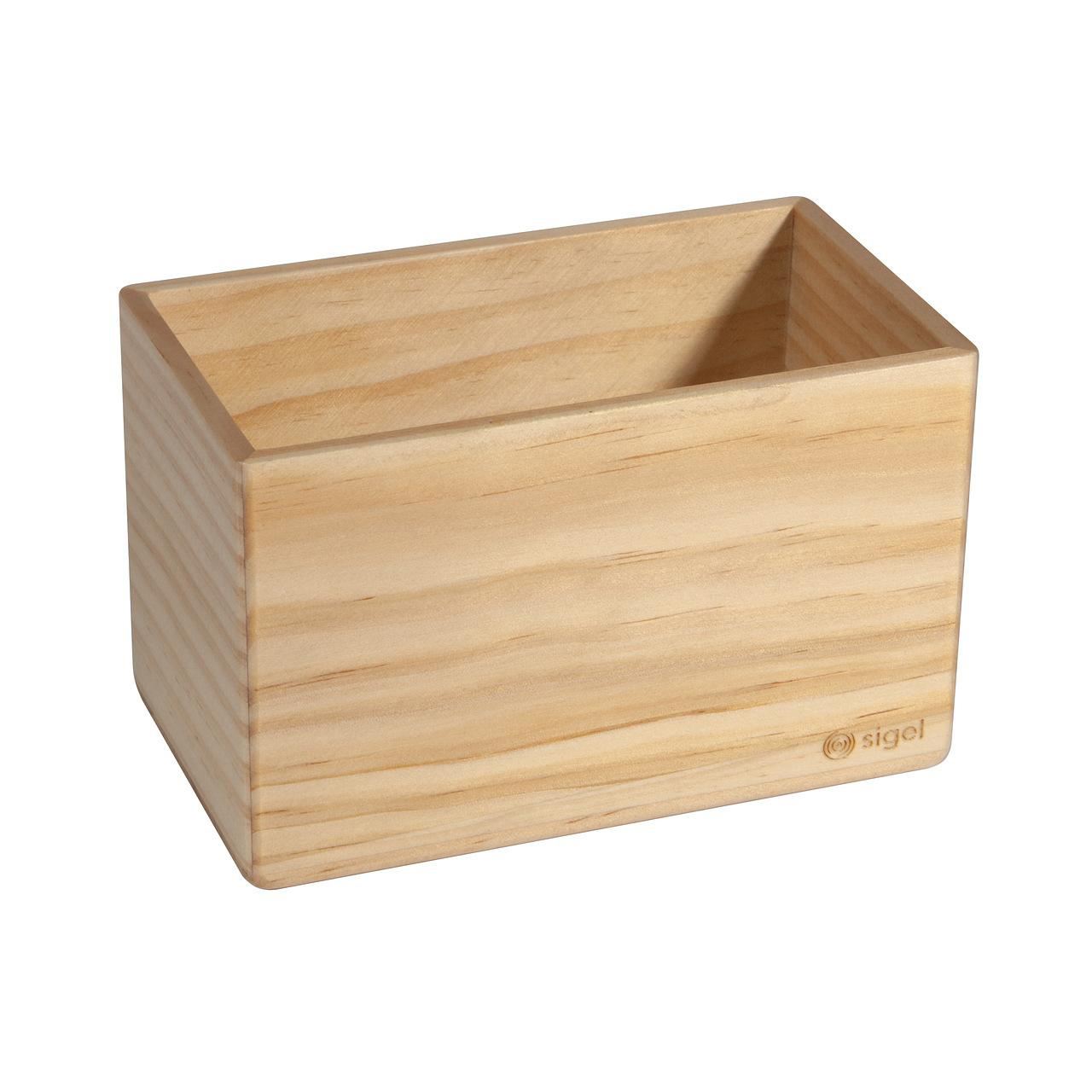 SIGEL magnetischer Stiftehalter beige Holz 13,0 x 8,0 x 7,5 cm