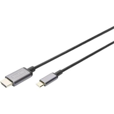 Digitus USB 3.2 Gen 1 (USB 3.0), USB 3.2 Gen 1 (USB 3.0) Adapterkabel [1x USB 3.2 Gen 2 Stecker C (USB 3.1), USB-C® Stecker - 1x HDMI-Stecker]