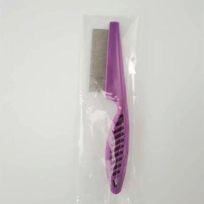Uplift Essentials Precision Grooming & Fine Toothed Flea Comb purple 7.3 In