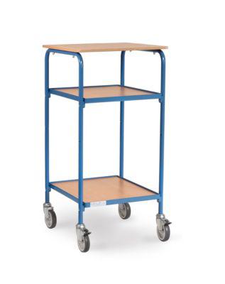 fetra® Rollpult, 4 Lenkrollen, 2 variable Ablageböden, Schreibfläche 605 x 591 mm