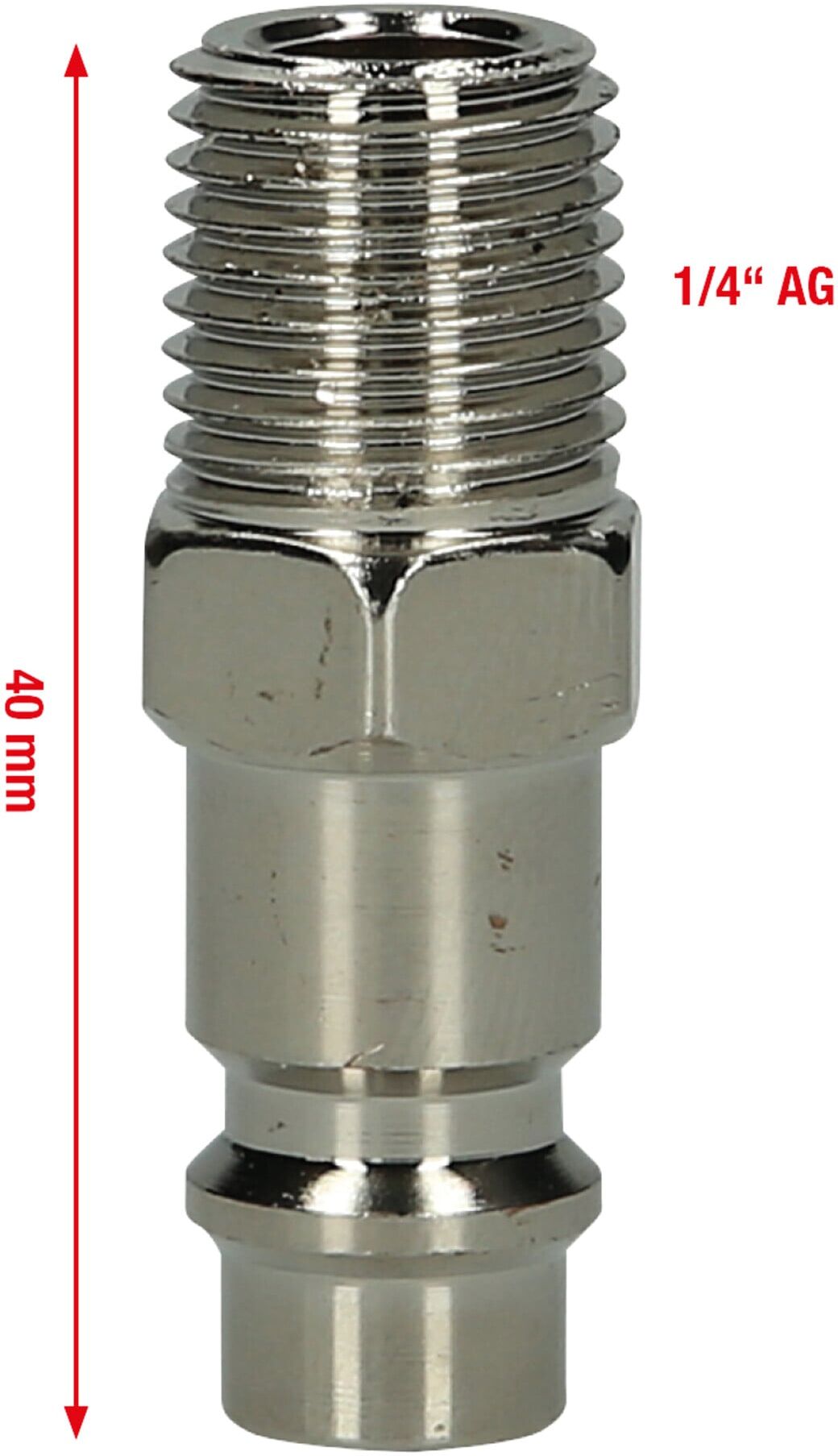 KS Tools Metall-Stecknippel, 1/4"AG, Europa (999.9086)