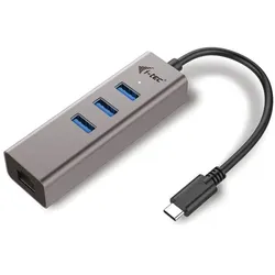 i-tec USB 3.0 Metal HUB 3 Port mit Gigabit LAN Adapter