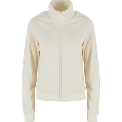 Langmantel URBAN CLASSICS "Urban Classics Damen Ladies Retro Track Jacket", Damen, Gr. M, beige (sandweiß), 100% Polyester, Mäntel