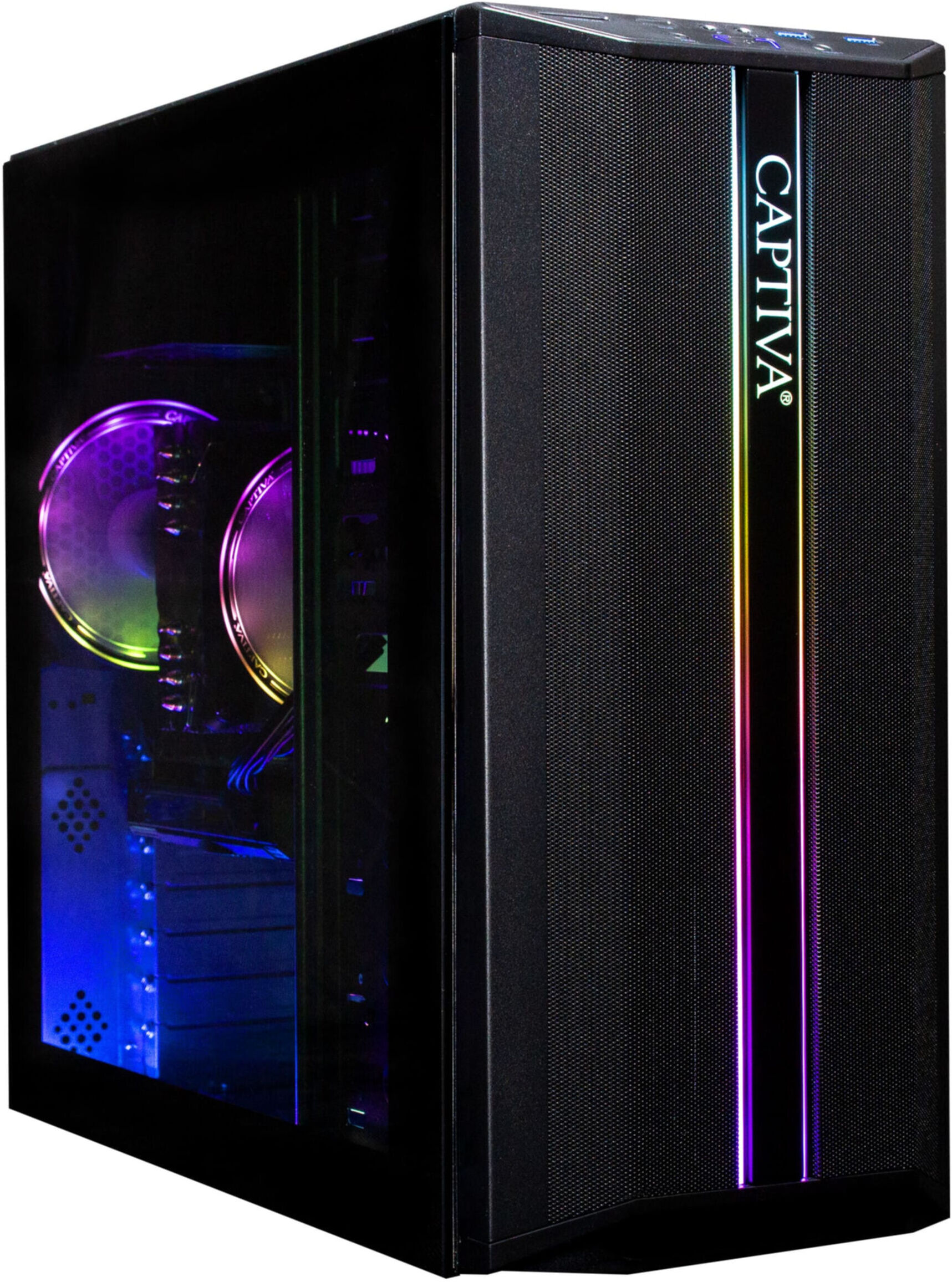 CAPTIVA Gaming-PC "Advanced Gaming R92-326", bunt (schwarz), ohne Betriebssystem, GeForce RTX™ 5060, 16 GB RAM 1.000 GB SSD, Desktop-PCs, Gaming-PC
