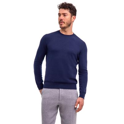 Strickpullover FALKE "Pure Cashmere", Herren, Gr. L, blau (space blau (6116)), Pullover Strickpullover