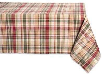 DII Holiday Plaid Kitchen Tablecloth