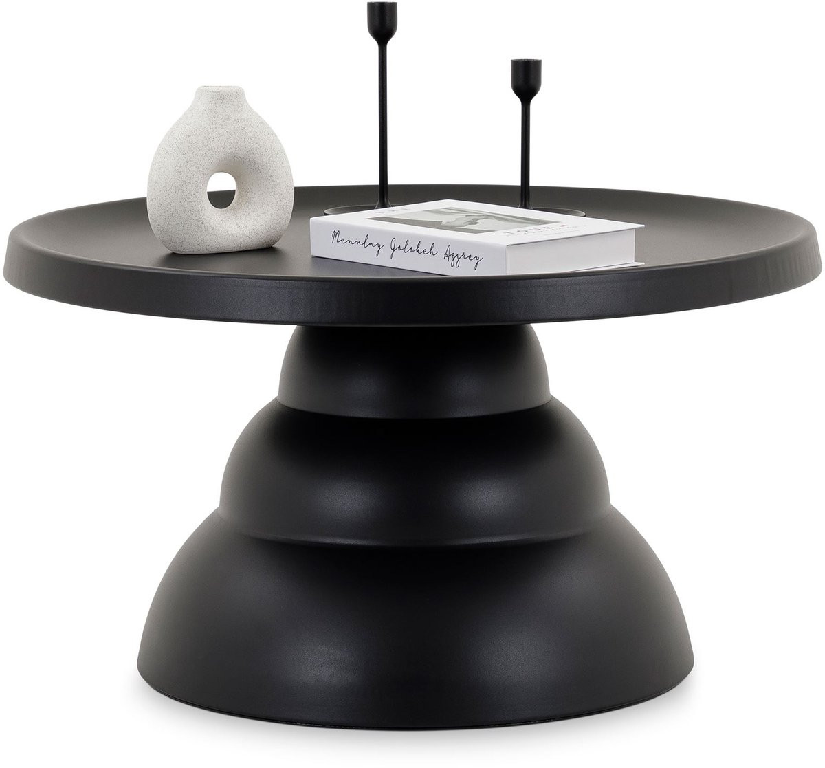 IDIMEX Salontafel LORIS, zwart, Diameter: 70 cm