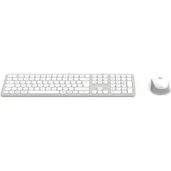 Hama WKM-550 (DE, Kabellos), Tastatur, Weiss, Grau