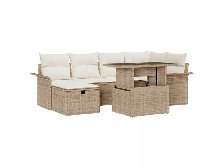 VidaXL - Modulare sofagarnitur poly-rattan, One Size, Beige