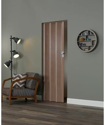 Spectrum Homestyle Marquis Nutmeg PVC Folding Closet Door Accordion Door 36 x 80