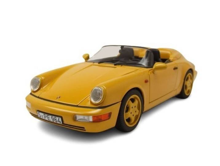 Norev Modellauto Porsche 911 (964) Speedster 1993 gelb, Maßstab 1:18