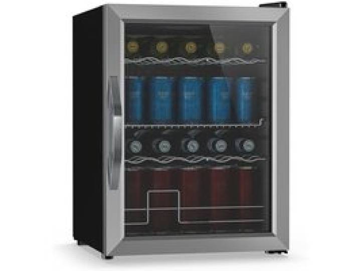 Klarstein Beersafe réfrigérateur à boissons avec porte en verre 64 x 48 cm éclairage intérieur LED Argent/Noir
