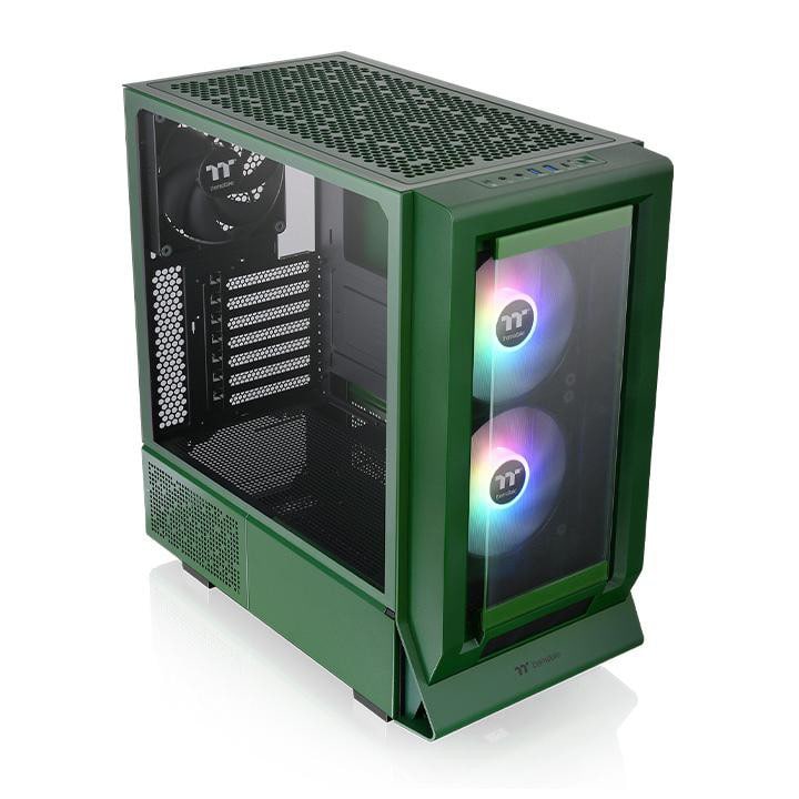 Thermaltake Ceres 350 Gaming PC Gehäuse Midi-Tower Racing Green Seitenfenster