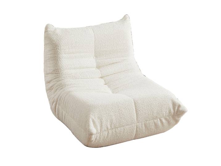Urban Meuble Sitzsack Ergonomischer aus Chenille & Memory-Schaum, Montagefrei, Beige, 94x71x101 cm, Wohnzimmer, Sessel, Sitzsäcke, XXL Sitzsäcke