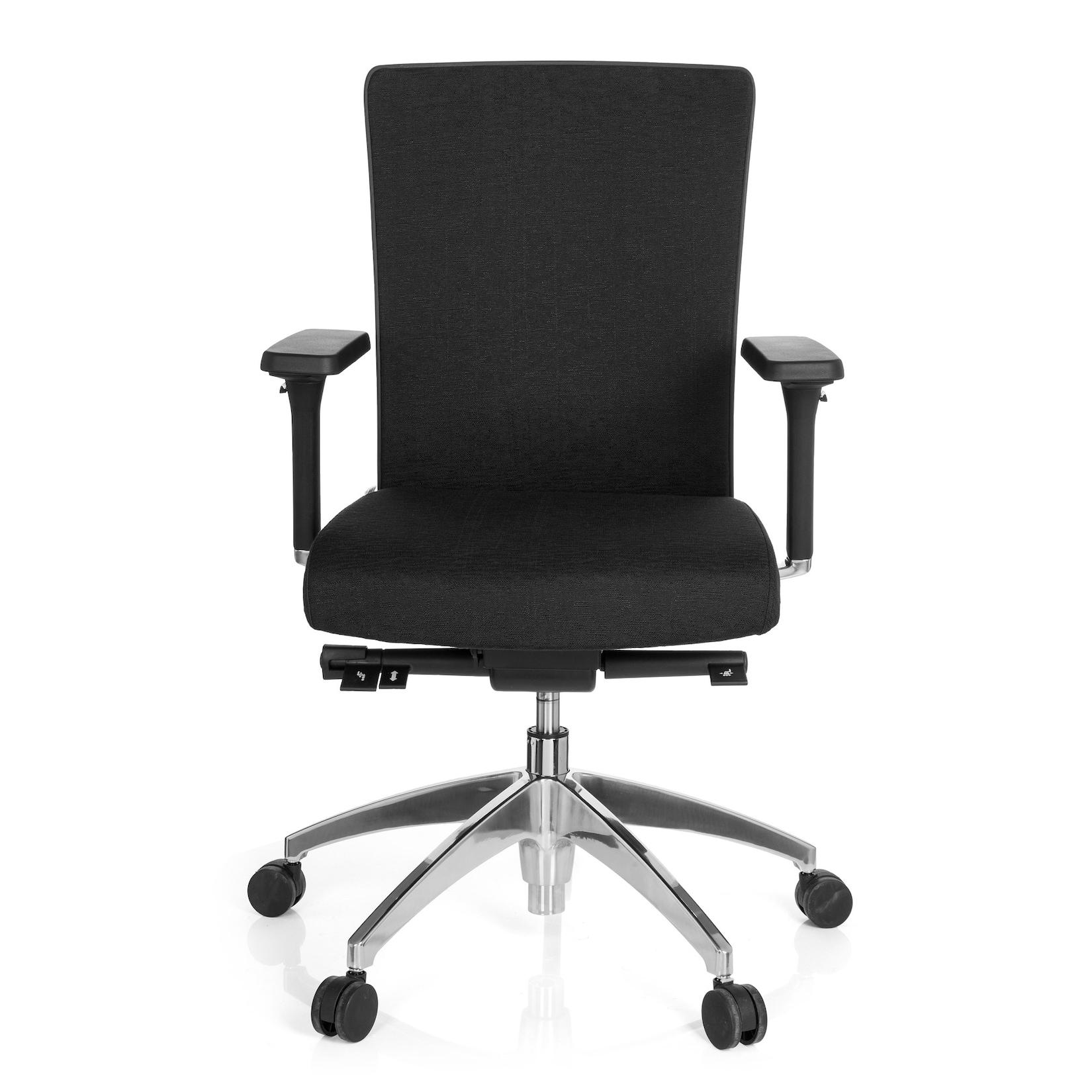 hjh OFFICE Profi Bürostuhl ASTRA BASE Stoff mit Armlehnen (höhenverstellbar)