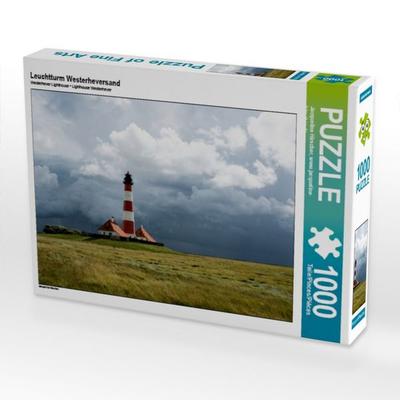 CALVENDO Puzzle Leuchtturm Westerheversand | 1000 Teile Lege-Größe 64 × 48 cm Foto-Puzzle für glückliche Stunden
