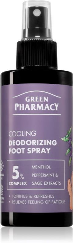 Green Pharmacy Foot Care Cooling Deodorizing Foot Spray Deodorant for feet 150 ml