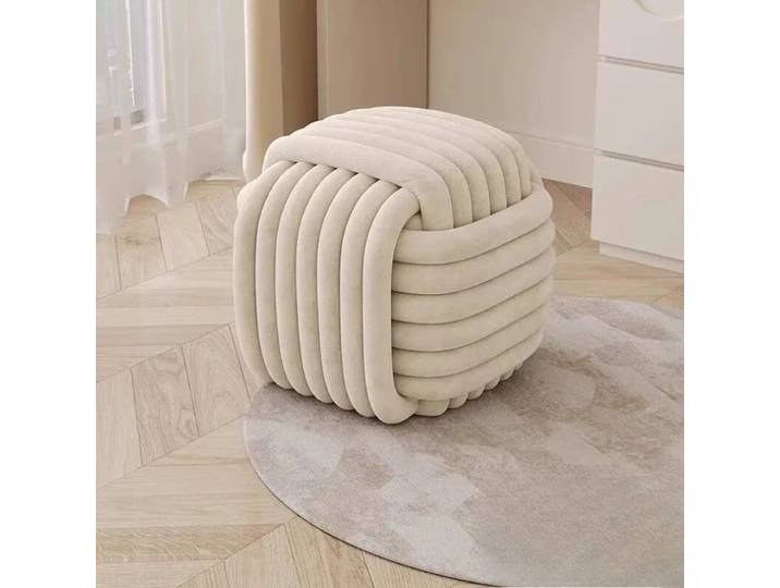 Pouf repose-pieds moderne pour repose-mains, tabouret doux tricoté pour salon, chambre et décoration intérieure