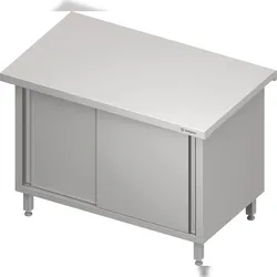 Stalgast Neutralausgabe "Free Flow" mit Schiebetüren 1200x750x880 mm, Edelstahldeckplatte