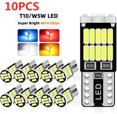 Inspire Daily Merch LED Canbus No Error Car Interior Lights Pure White SMD Chip For Instrument Panels blue 6pcs