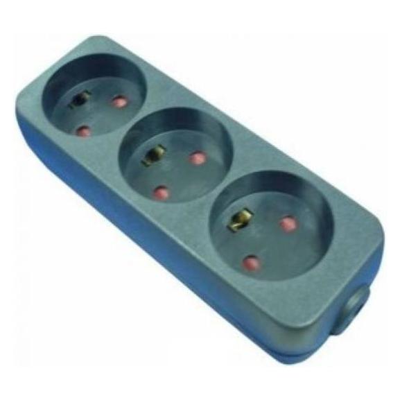 ALine 3-stikdåse uden kabel, uden jord, sort (3x) (HD-40360000S)