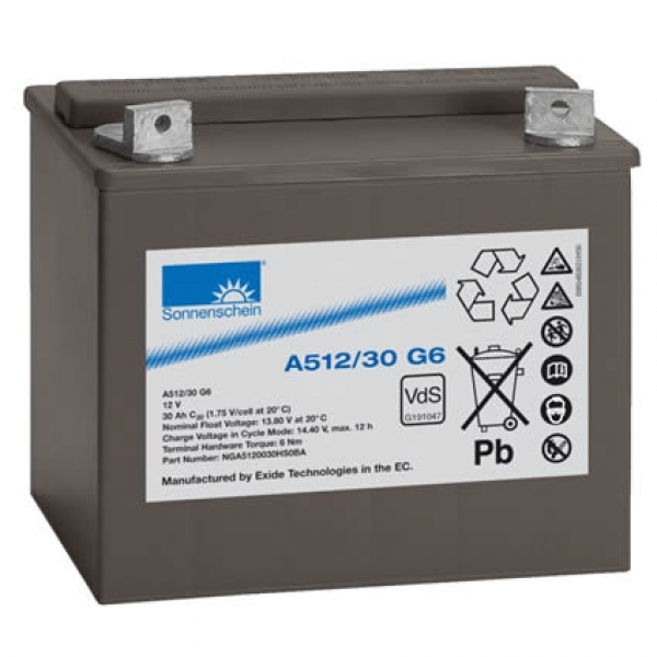 Exide Sonnenschein A512/30 G6 VdS 12V 30Ah dryfit Blei-Gel-Akku