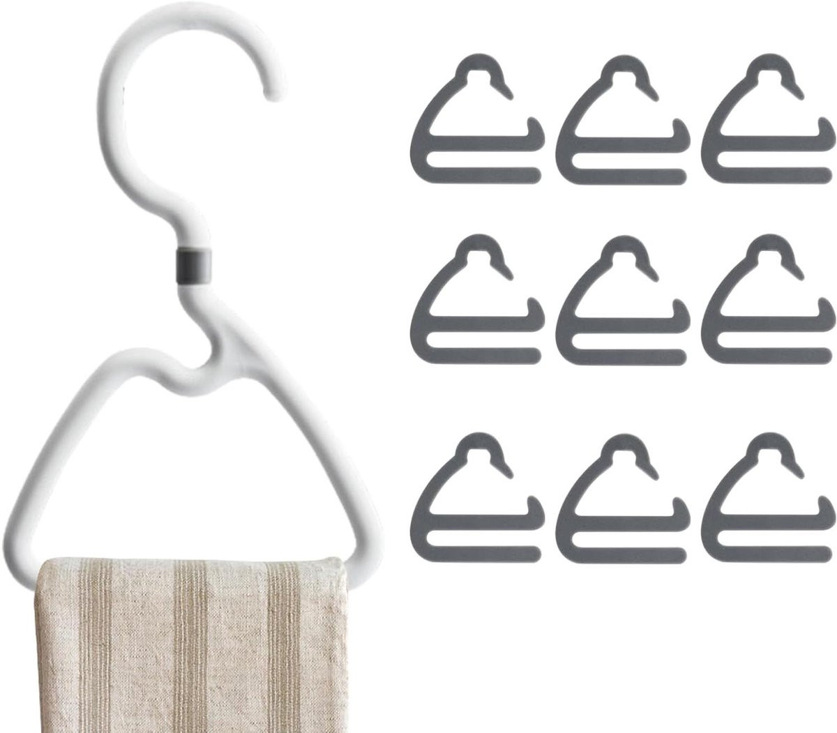 Zwart Stropdasrek en Sjaalhanger Organizer met 360 graden rotatie, Breedte: 11 cm