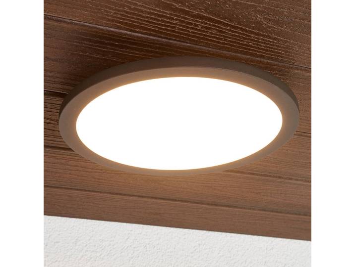 Lucande LED-Außendeckenleuchte Malena, Bewegungsmelder, IP65 Malena, schwarz, Aluminium, Modern