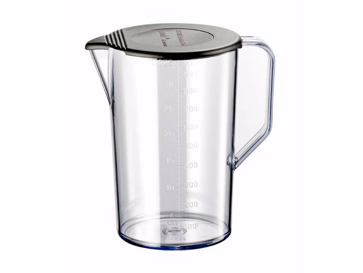 Bamix Krug mit Deckel 1000 ml – Küchenmaschine Zubehör – schwarz