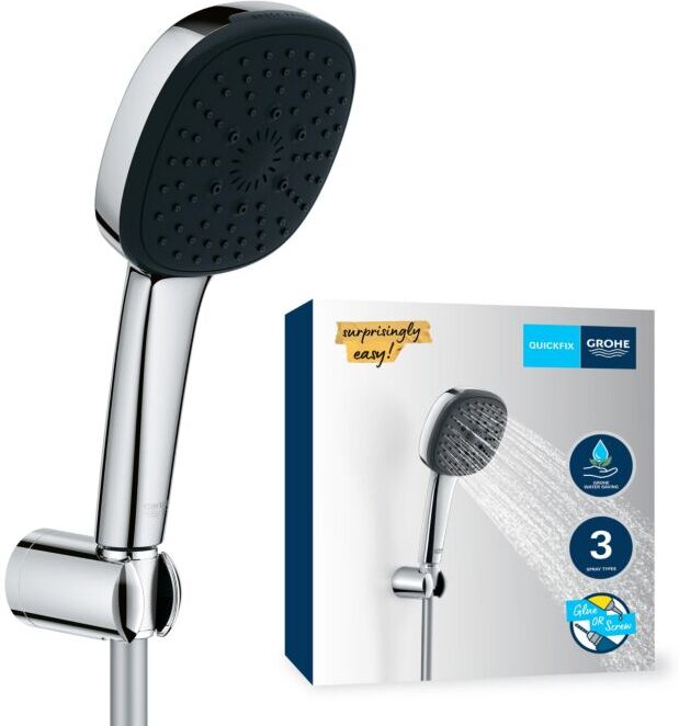 Grohe Vitalio Comfort 110 Wandhalterset 26176001 3 Strahlarten (RAIN, JET, MASSAGE) chrom