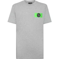 PLEIN SPORT Kurzarm-Rundhals-T-Shirt SCRATCH, Größe S in Grau 10