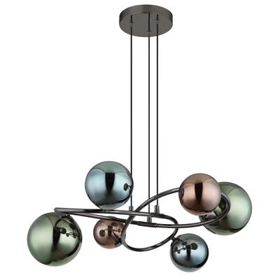 GLOBO LIGHTING LED-Hängeleuchte "RIHA", grau (grau matt), 1 Stk., Leuchten, Hängelampe, Glas, Wohnzimmer, Esszimmer