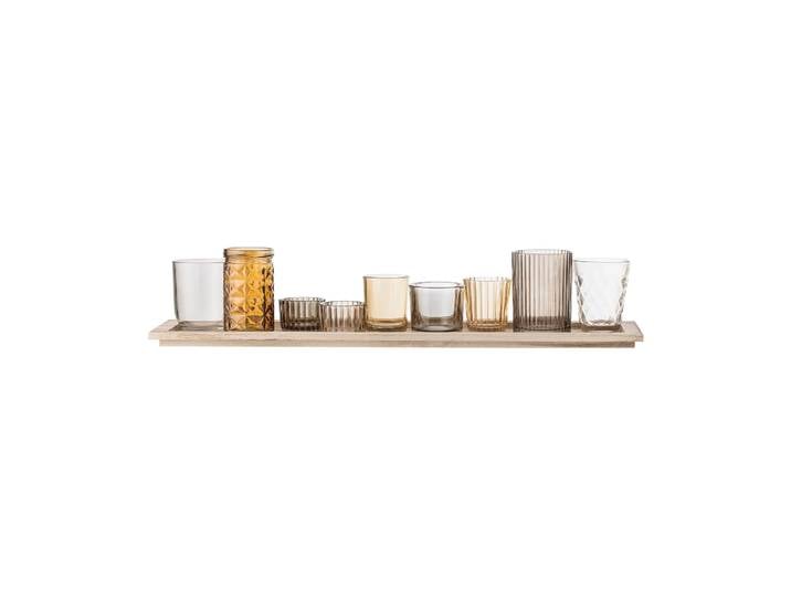 Bloomingville Plateau Sanga avec bougeoirs, 10 pièces Marron