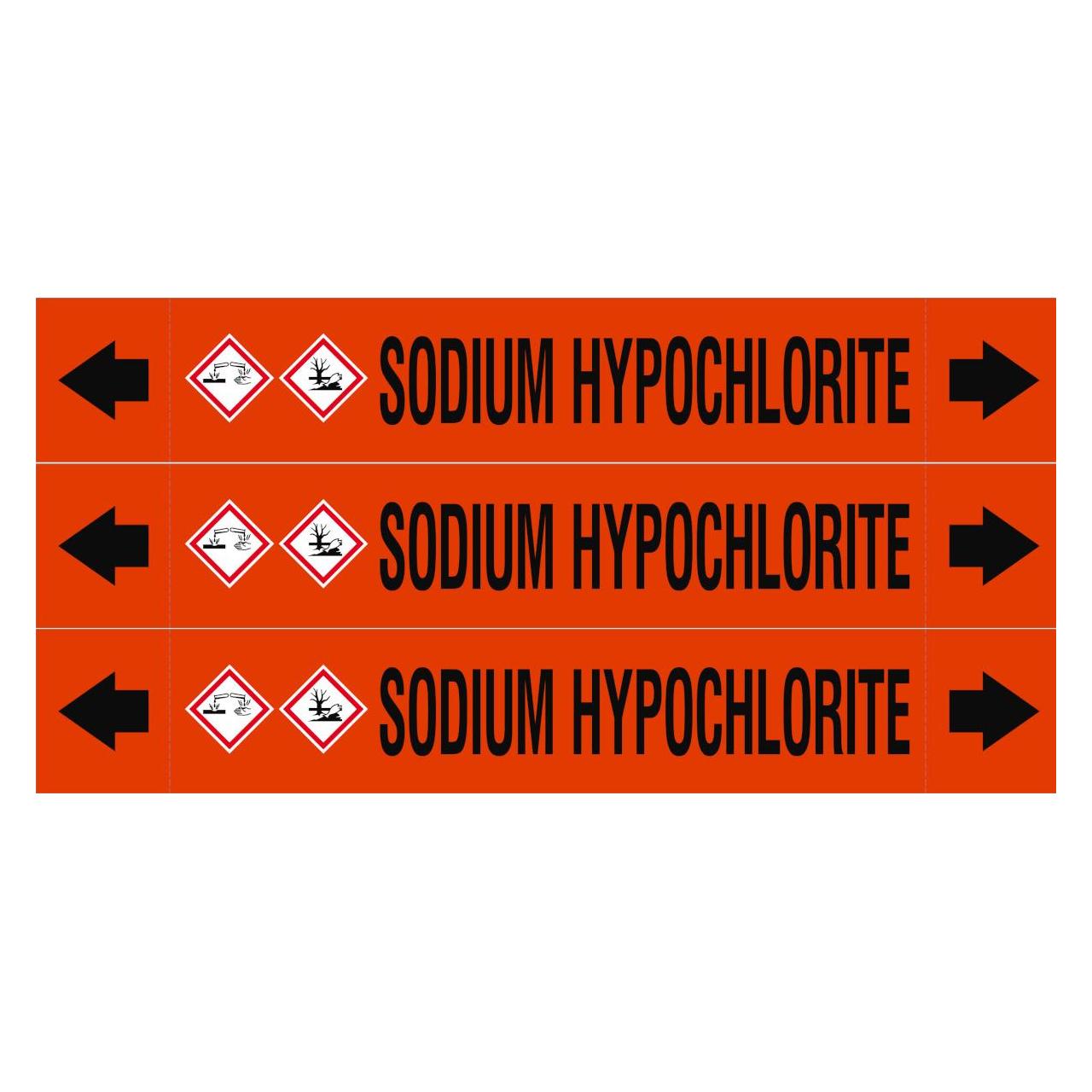 Brady ASME - Rohrmarkierer - Sodium Hypochlorite (312967)