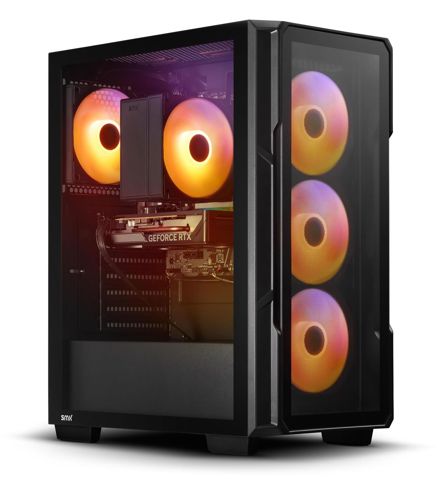 SMX BattleStation - Intel Core I5-14400F, RTX 5050 8GB, 32GB RAM, 1TB SSD, ARGB-Beleuchtung, Win11 - Gaming PC