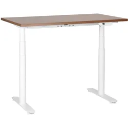 SCHREIBTISCH braunweiß 120/72 cm elektrisch höhenverstellbar Destin IV