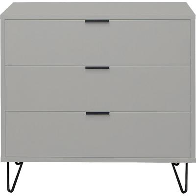Kommode MÄUSBACHER "Bonnie", grau (kreidegrau matt), B:81cm H:80cm T:45cm, Holzwerkstoff, Sideboards, Kommode, Kommode mit Drahtgestell