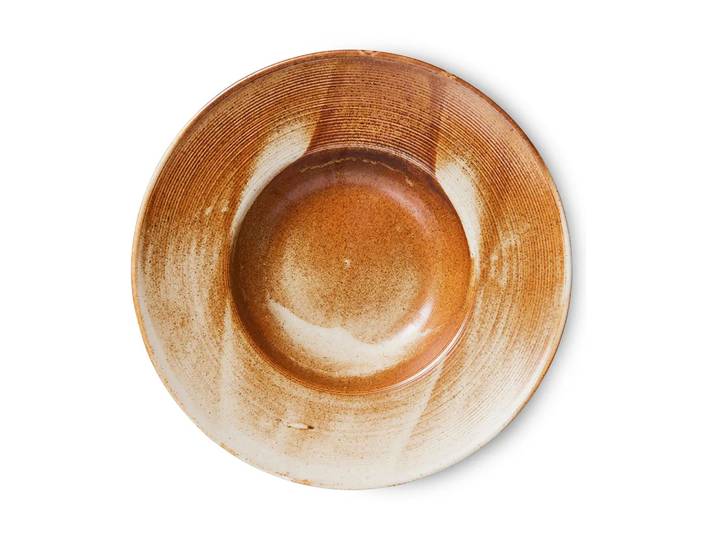 HKliving Assiette à pâtes Home Chef Ø28,5 cm Rustic cream-brown