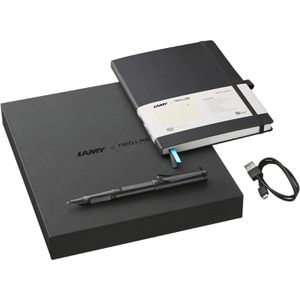 Lamy Schreibset 744 safari all black ncode Set, 2-teilig, digitaler Kugelschreiber & digital paper Notizbuch