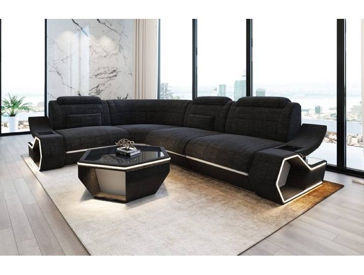 Ecksofa Pescara L-Form aus Stoff