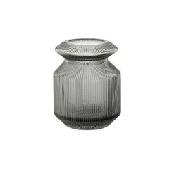 HOME STORY Vase   ¦ grau ¦ Glas ¦ Maße (cm): B: 12 H: 16