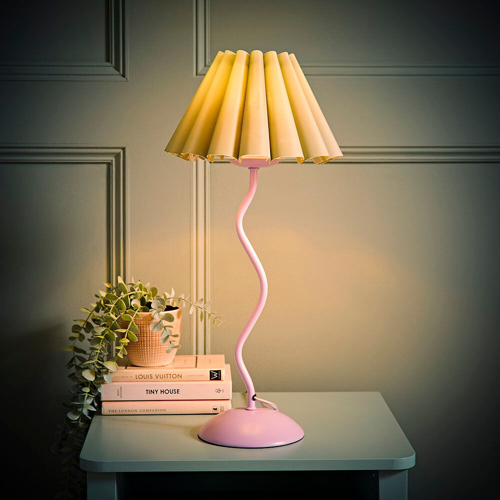 Metro Wiggle Metal Table Lamp Green/Purple 52cm H X 25cm W X 25cm D