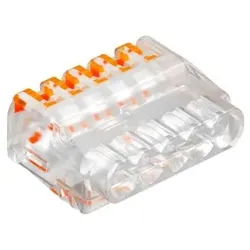 OBO 2054458 Universalklemme 5 starre-flexible Leiter 0, 2-2, 5mm2 Polycarbonat transparent 61 525 FL  - 50 Stück