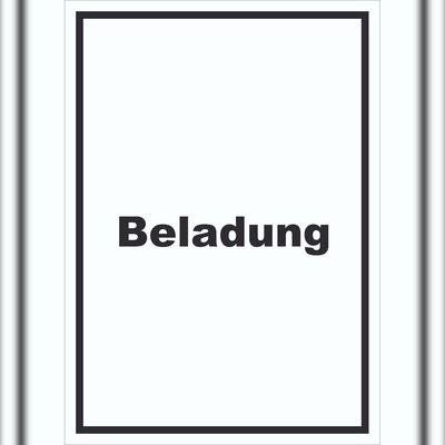 HB-Druck Beladung Schild mit Text Transport Fracht hochkant A6 (105x148mm)