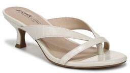 Women's Navine Thong Sandal by LifeStride in Bone (Size 8 M)