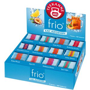 Teekanne Tee Frio Collection Box, 9 verschiedene Sorten, kalt aufgießbar, 450 g, 180 Beutel